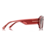 Tom Ford - Veronique Sunglasses - Square Sunglasses - Shiny Pink Brown - FT0917 - Sunglasses - Tom Ford Eyewear