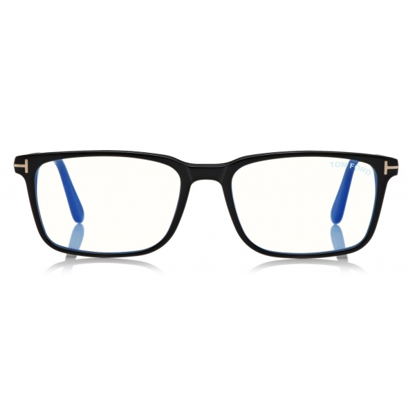 Tom Ford - Rectangular Blue Block Optical Glasses  - Black - FT5735-B - Optical Glasses - Tom Ford Eyewear