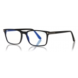 Tom Ford - Rectangular Blue Block Optical Glasses  - Black - FT5735-B - Optical Glasses - Tom Ford Eyewear