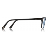 Tom Ford - Rectangular Blue Block Optical Glasses  - Black - FT5735-B - Optical Glasses - Tom Ford Eyewear