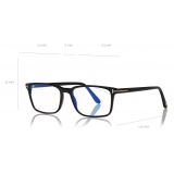 Tom Ford - Rectangular Blue Block Optical Glasses  - Black - FT5735-B - Optical Glasses - Tom Ford Eyewear