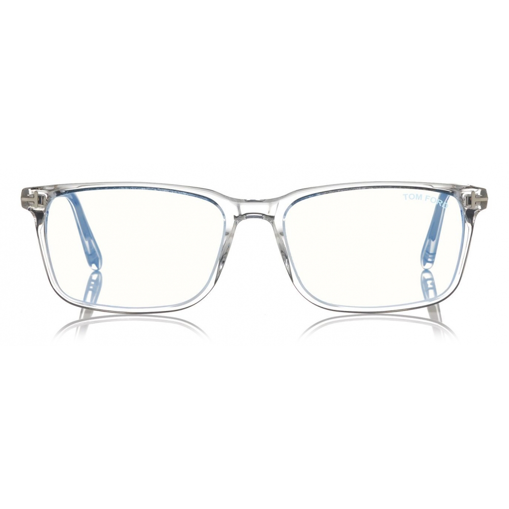 Tom Ford - Rectangular Blue Block Optical Glasses - Clear - FT5735-B -  Optical Glasses - Tom Ford Eyewear - Avvenice