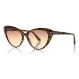 Tom Ford - Harlow Sunglasses - Occhiali da Sole Cat Eye - Havana Scuro - FT0869 - Occhiali da Sole - Tom Ford Eyewear