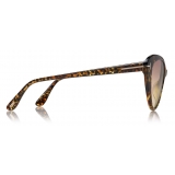 Tom Ford - Harlow Sunglasses - Occhiali da Sole Cat Eye - Havana Scuro - FT0869 - Occhiali da Sole - Tom Ford Eyewear