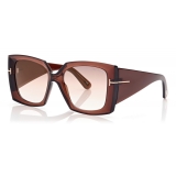 Tom Ford - Jacquetta - Occhiali da Sole Squadrati - Marrone - FT0921 - Occhiali da Sole - Tom Ford Eyewear