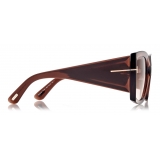 Tom Ford - Jacquetta - Occhiali da Sole Squadrati - Marrone - FT0921 - Occhiali da Sole - Tom Ford Eyewear