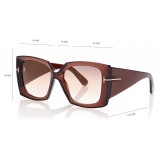 Tom Ford - Jacquetta Sunglasses - Square Sunglasses - Brown - FT0921 - Sunglasses - Tom Ford Eyewear