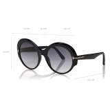 Tom Ford – Ginger Occhiali da Sole Rotondi - Nero - FT0873 - Occhiali da Sole - Tom Ford Eyewear