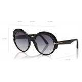 Tom Ford - Ginger Sunglasses - Round Sunglasses - Black - FT0873 - Sunglasses - Tom Ford Eyewear