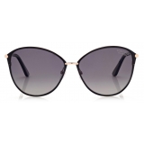 Tom Ford - Penelope Occhiali da Sole Aviatore - Oro Rosa Nero - FT0320 - Occhiali da Sole - Tom Ford Eyewear