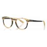 Tom Ford - Key Bridge Round Horn Optical Glasses - Green Horn - FT5721-P - Optical Glasses - Tom Ford Eyewear