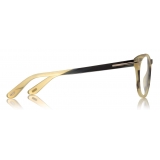 Tom Ford - Key Bridge Round Horn - Occhiali da Vista Rotondi - Corno Verde - FT5721-P - Occhiali da Vista - Tom Ford Eyewear