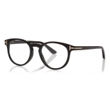 Tom Ford - Key Bridge Round Horn - Round Optical Glasses - Black Horn - FT5721-P - Optical Glasses - Tom Ford Eyewear
