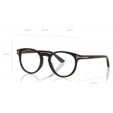 Tom Ford - Key Bridge Round Horn - Round Optical Glasses - Black Horn - FT5721-P - Optical Glasses - Tom Ford Eyewear