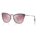 Tom Ford - Faryn Sunglasses - Cat Eye Sunglasses - Ruthenium Burgundy - FT0843 - Sunglasses - Tom Ford Eyewear