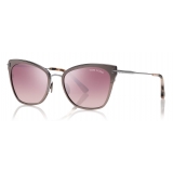 Tom Ford - Faryn Sunglasses - Occhiali da Sole Cat Eye - Rutenio Bordeaux - FT0843 - Occhiali da Sole - Tom Ford Eyewear