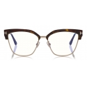 Tom Ford - Occhiali da Vista Cat Eye - Havana Scuro - FT5547-B - Occhiali da Vista - Tom Ford Eyewear