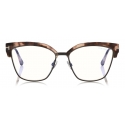 Tom Ford - Cat Eye Optical Glasses - Light Havana - FT5547-B - Optical Glasses - Tom Ford Eyewear