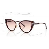 Tom Ford - Anjelica Sunglasses - Occhiali da Sole Cat Eye - Havana Scuro - FT0868 - Occhiali da Sole - Tom Ford Eyewear