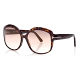 Tom Ford - Chiara Sunglasses - Occhiali da Sole a Farfalla - Havana Scuro - FT0919 - Occhiali da Sole - Tom Ford Eyewear