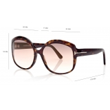 Tom Ford - Chiara Sunglasses - Occhiali da Sole a Farfalla - Havana Scuro - FT0919 - Occhiali da Sole - Tom Ford Eyewear