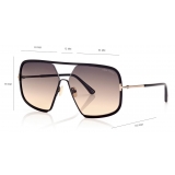 Tom Ford - Warren Sunglasses - Occhiali da Sole a Squadrati - Nero - FT0867 - Occhiali da Sole - Tom Ford Eyewear