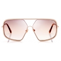 Tom Ford - Warren Sunglasses - Square Sunglasses - Rose Gold Brown - FT0867 - Sunglasses - Tom Ford Eyewear