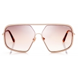 Tom Ford - Warren Sunglasses - Square Sunglasses - Rose Gold Brown - FT0867 - Sunglasses - Tom Ford Eyewear