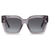 Jimmy Choo - Eleni - Grey Square-Frame Sunglasses with Black JC Emblem - Jimmy Choo Eyewear