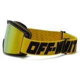 Off-White - Mirrored Logo Print Ski Goggles - Yellow - Sunglasses - Luxury - Off-White Eyewear