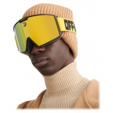 Off-White - Mirrored Logo Print Ski Goggles - Yellow - Sunglasses - Luxury - Off-White Eyewear