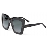 Jimmy Choo - Auri - Black Square-Frame Sunglasses with Glitter - Jimmy Choo Eyewear