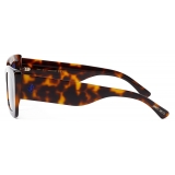 Jimmy Choo - Vita - Dark Havana Square-Frame Sunglasses with Blue Lenses - Jimmy Choo Eyewear