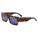 Jimmy Choo - Vita - Dark Havana Square-Frame Sunglasses with Blue Lenses - Jimmy Choo Eyewear