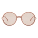 Jimmy Choo - Ema - Nude Round-Frame Sunglasses with Glitter - Jimmy Choo Eyewear