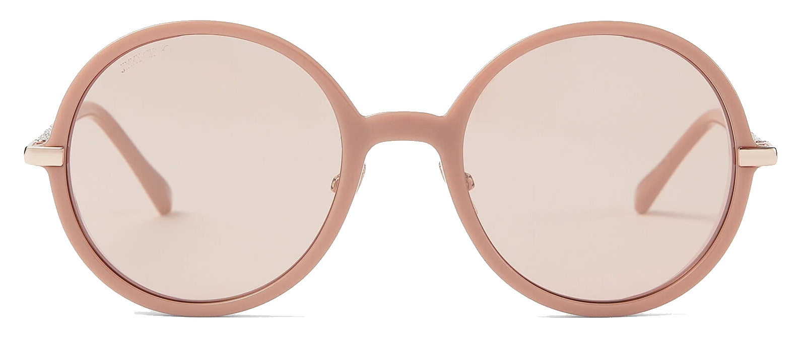 Jimmy Choo - Ema - Occhiali da Sole Rotondi Color Nude con Glitter - Jimmy  Choo Eyewear - Avvenice