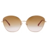 Jimmy Choo - Marilia - Copper Gold Cat-Eye Sunglasses with Brown and Pink Shaded Lenses - Jimmy Choo Eyewear