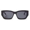 Jimmy Choo - Cami - Black Square-Frame Sunglasses with Fuchsia JC Emblem - Jimmy Choo Eyewear