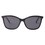 Jimmy Choo - Ba - Occhiali da Sole Quadrati Neri con Aste Glitterate - Jimmy Choo Eyewear