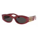 Miu Miu - Miu Miu Eyewear Collection Sunglasses - Oval - Red - Sunglasses - Miu Miu Eyewear