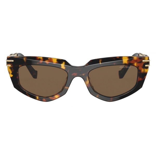 Miu Miu - Miu Miu Logo Sunglasses - Cat Eye - Tortoiseshell Honey - Sunglasses - Miu Miu Eyewear