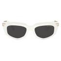 Miu Miu - Miu Miu Logo Sunglasses - Cat Eye - Talc - Sunglasses - Miu Miu Eyewear