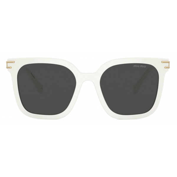 Miu Miu - Miu Miu Logo Sunglasses - Square - Talc - Sunglasses - Miu Miu Eyewear