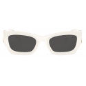Miu Miu - Miu Miu Eyewear Collection Sunglasses - Rectangular - Talc - Sunglasses - Miu Miu Eyewear