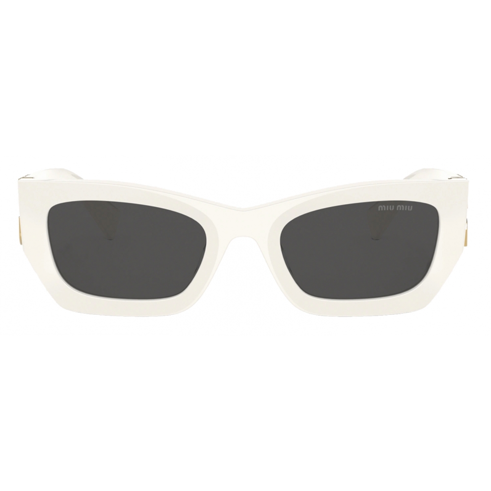 Miu Miu - Miu Miu Eyewear Collection Sunglasses - Rectangular - Talc ...