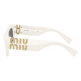 Miu Miu - Miu Miu Eyewear Collection Sunglasses - Rectangular - Talc - Sunglasses - Miu Miu Eyewear