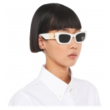 Miu Miu - Occhiali Miu Miu Eyewear Collection - Rettangolare - Talco - Occhiali da Sole - Miu Miu Eyewear