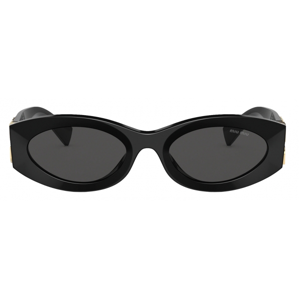Miu Miu - Miu Miu Eyewear Collection Sunglasses - Oval - Black ...