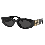 Miu Miu - Miu Miu Eyewear Collection Sunglasses - Oval - Black - Sunglasses - Miu Miu Eyewear
