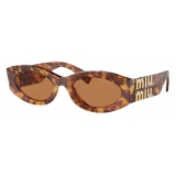 Miu Miu - Miu Miu Eyewear Collection Sunglasses - Oval - Light Tortoiseshell - Sunglasses - Miu Miu Eyewear